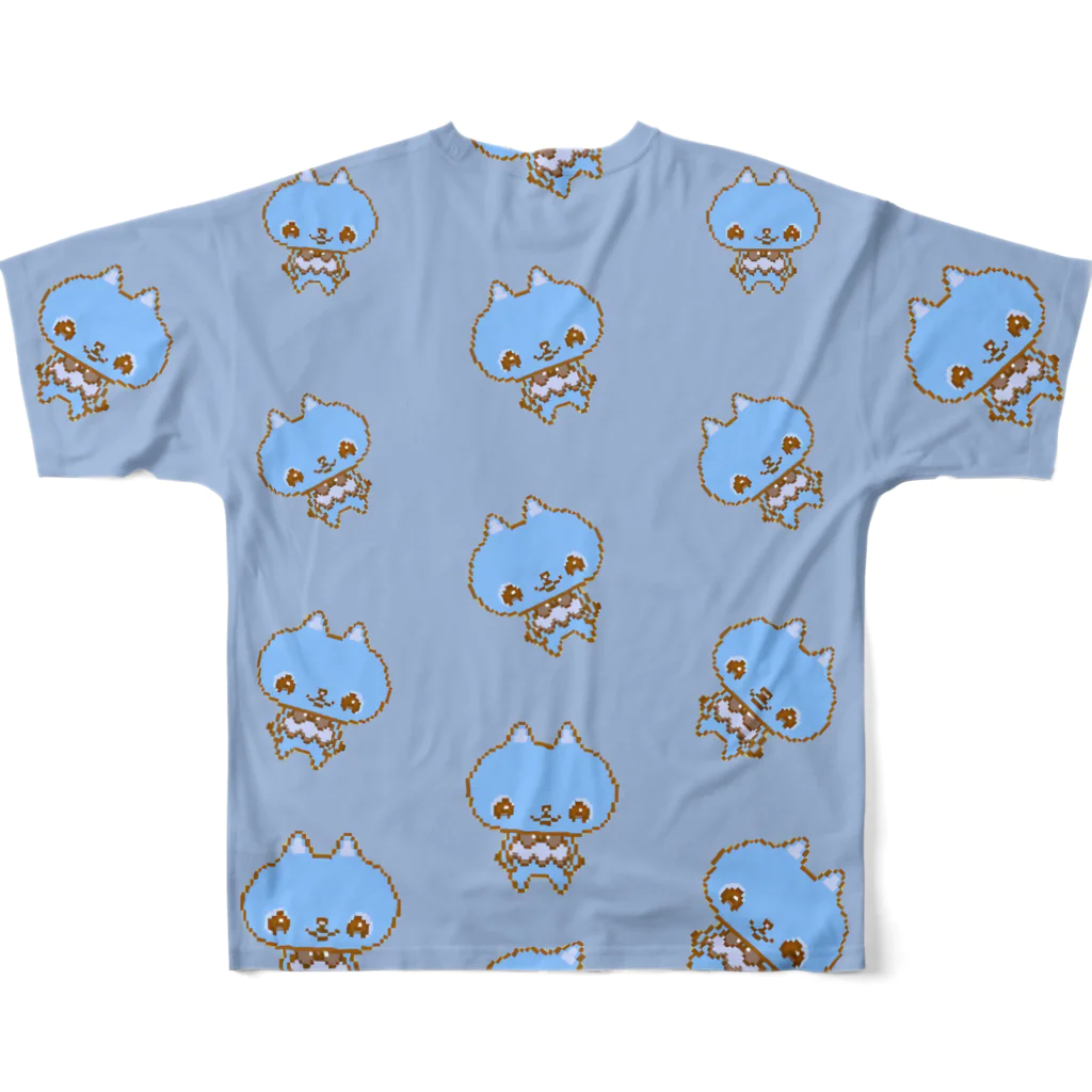 madeathのるるちゃん(ブルー) フルグラフィックTシャツの背面