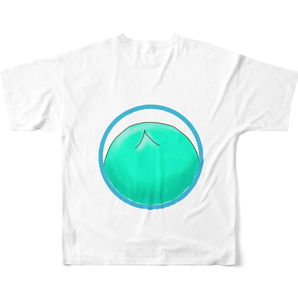 ちいさな青空水族館のちょーちんあざらしＴシャツ フルグラフィックTシャツの背面