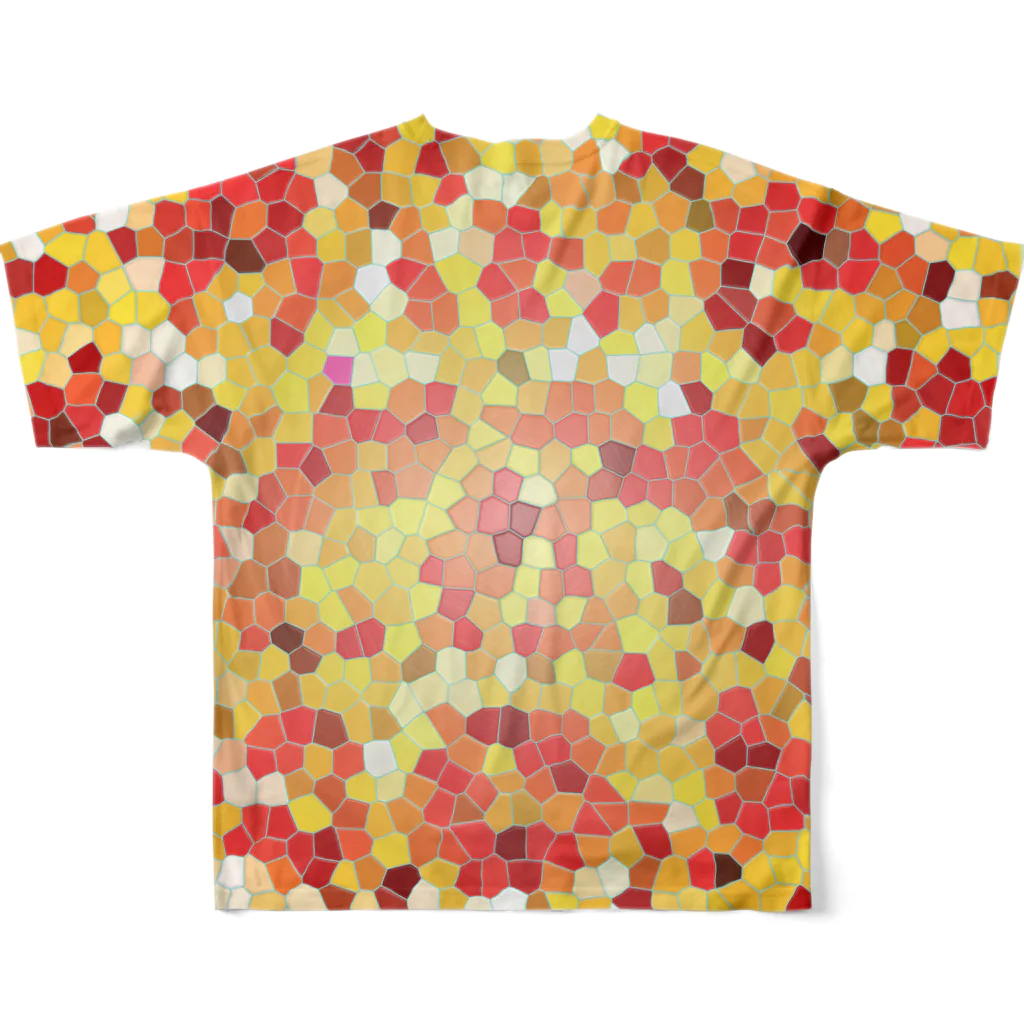  1st Shunzo's boutique のHealing mosaic All-Over Print T-Shirt :back