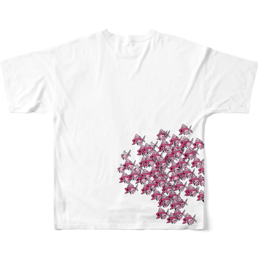 amakusa-umibuのヒレナガハタ（イナイ） All-Over Print T-Shirt :back