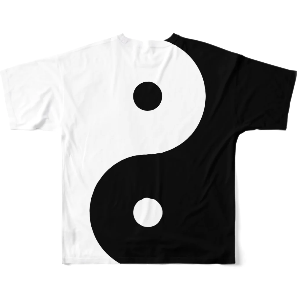 きなこ屋の太極陰陽図 フルグラフィックTシャツの背面