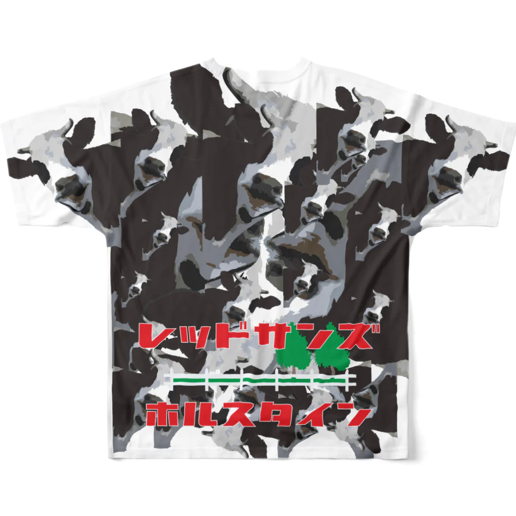 +1Wの牛昇華グラフィックT All-Over Print T-Shirt :back