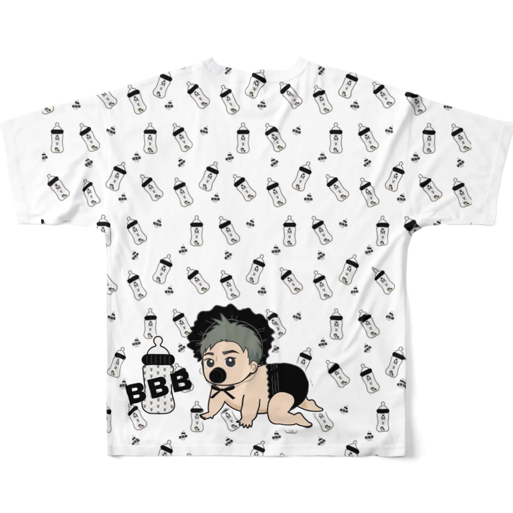 bluebeebarのBBB All-Over Print T-Shirt :back