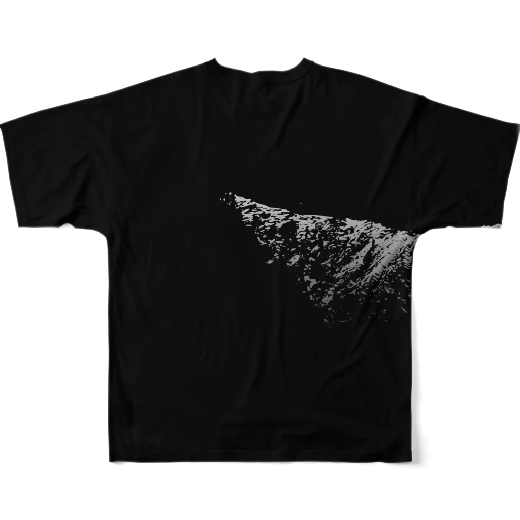 painfulgrowthの岳 フルグラフィックTシャツの背面