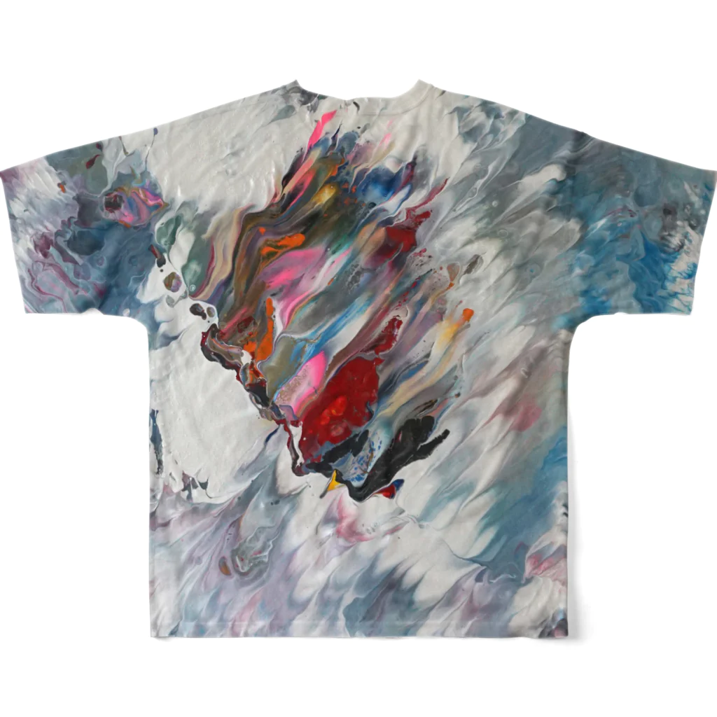 アオムラサキのSide Face 003 All-Over Print T-Shirt :back