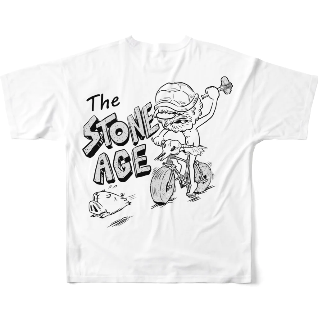 nidan-illustrationの"The STONE AGE" #2 フルグラフィックTシャツの背面