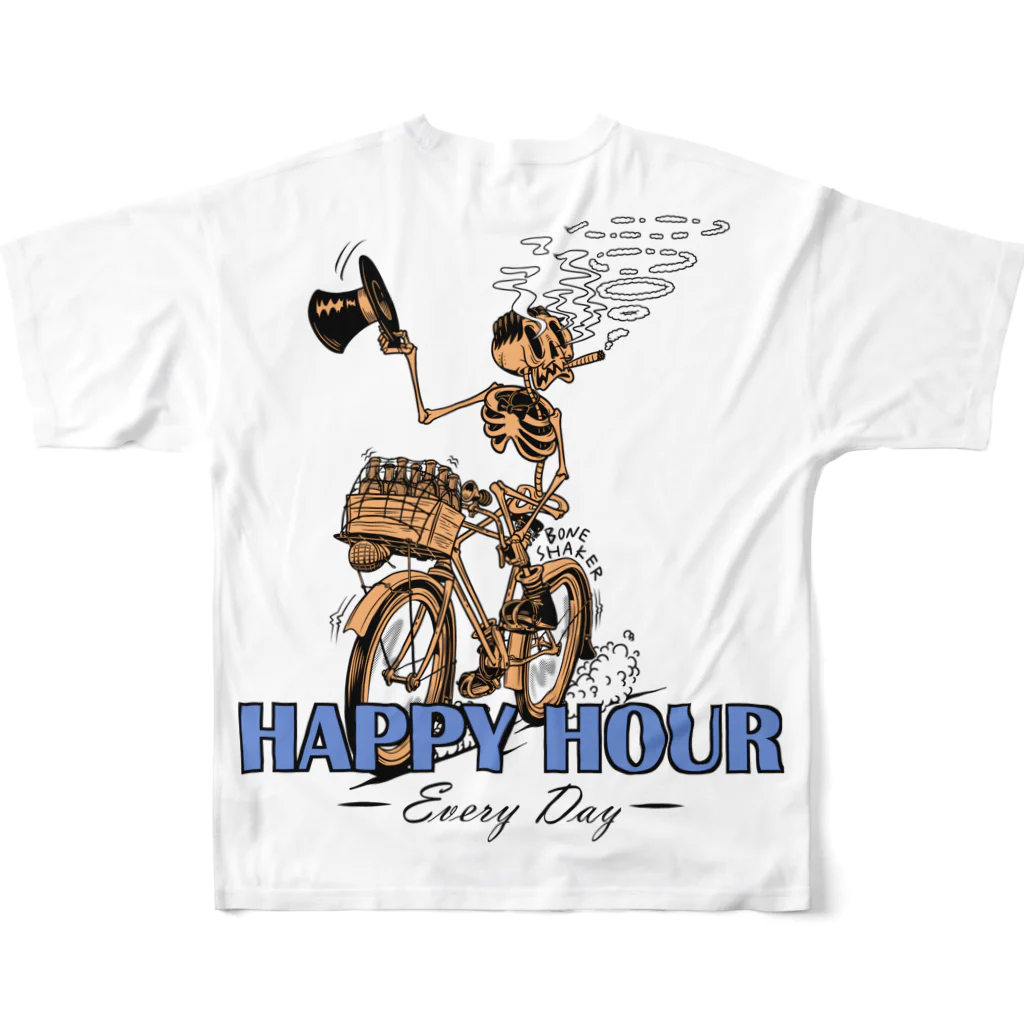 nidan-illustrationの"HAPPY HOUR"(clr) #2 フルグラフィックTシャツの背面