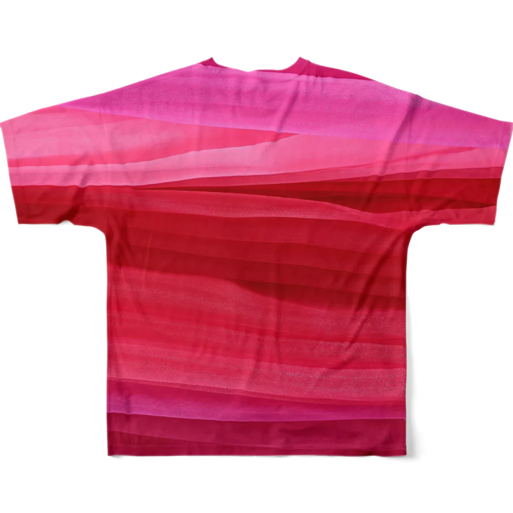 カヨラボ　スズリショップのコーラルおーがんじー フルグラフィックTシャツの背面