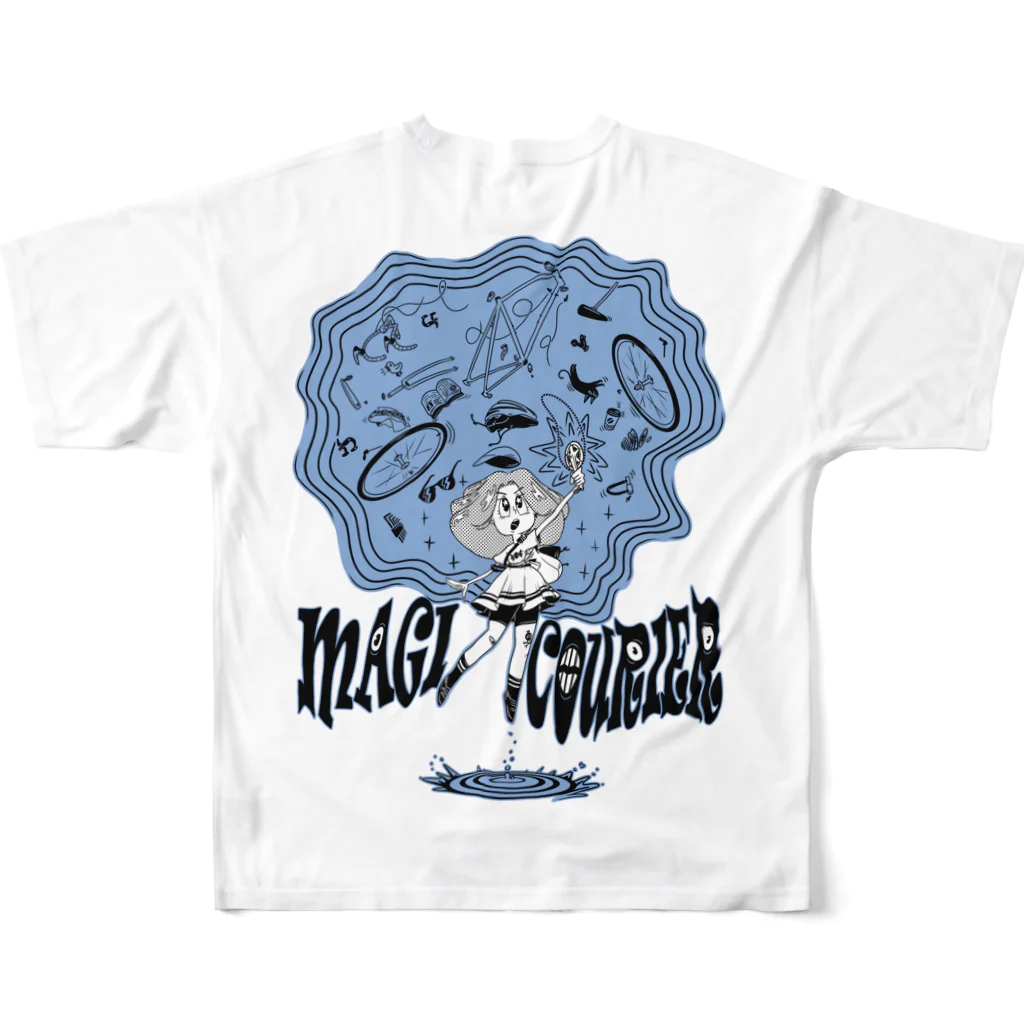 nidan-illustrationの“MAGI COURIER” blue #2 All-Over Print T-Shirt :back