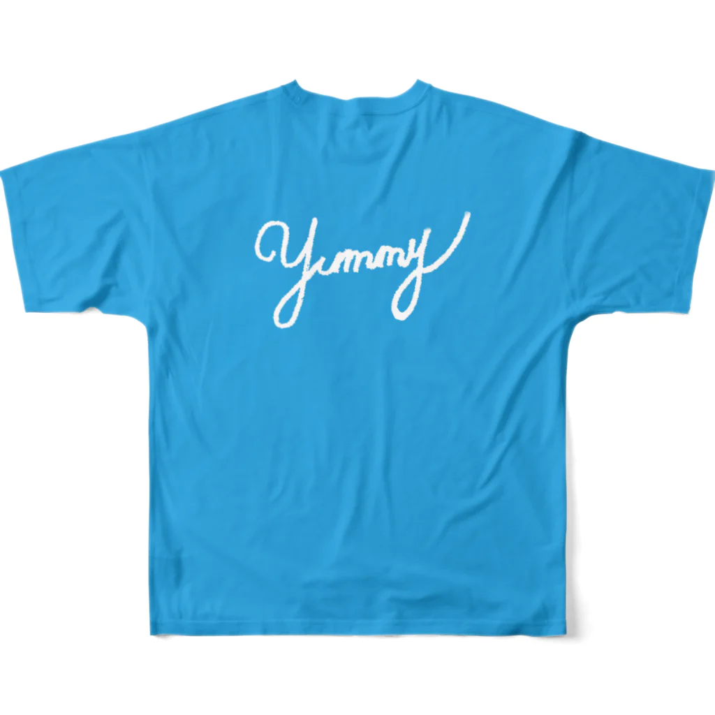 minchのYummy ソフトクリーム フルグラフィックTシャツの背面