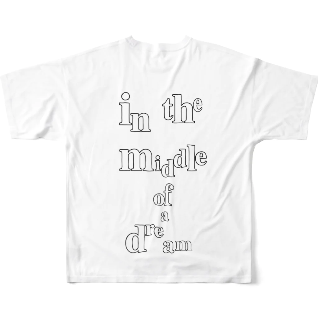 in the middle of a dreamのL  in the middle of a dream フルグラフィックTシャツの背面