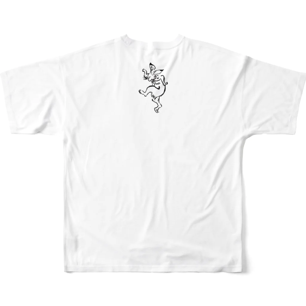 WAMI ARTの野営(キャンプ) フルグラフィックTシャツの背面