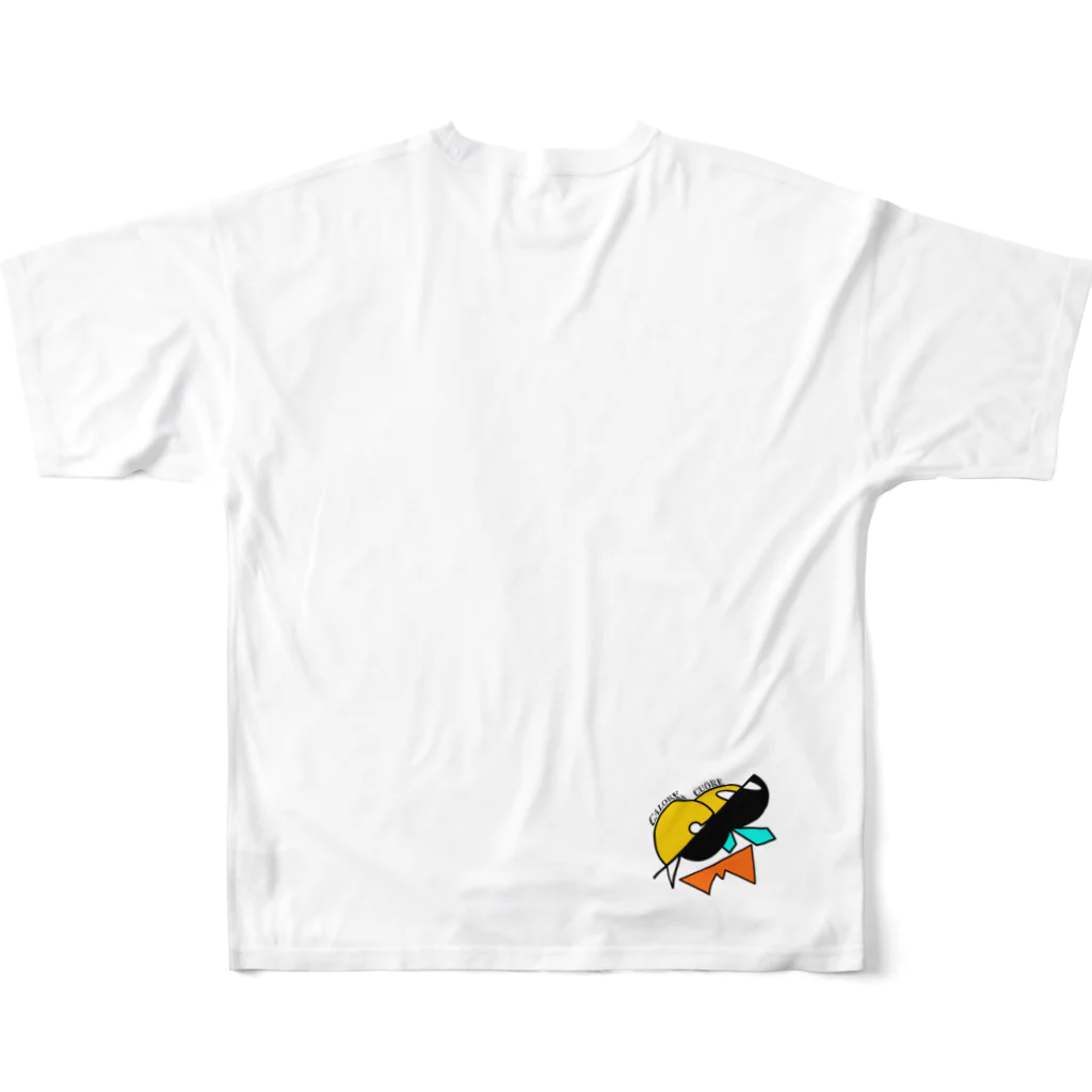 CALORE&CUOREのＮｏ．2 ｢友は宝｣ White All-Over Print T-Shirt :back