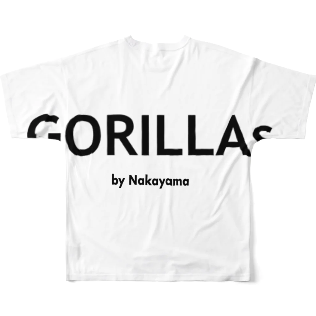 もやしのGorillas by Nakayama フルグラフィックTシャツの背面