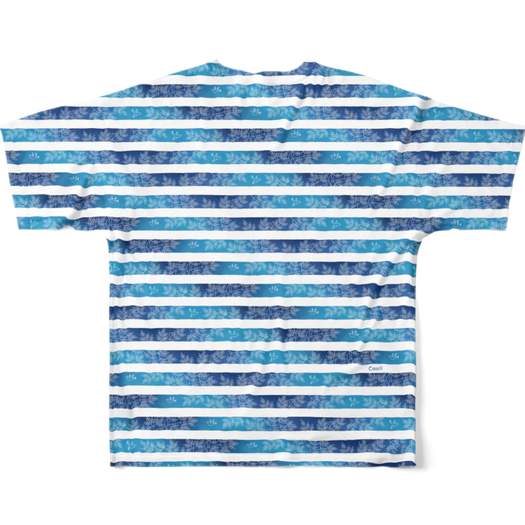Caoli design shopの縞々の森 All-Over Print T-Shirt :back