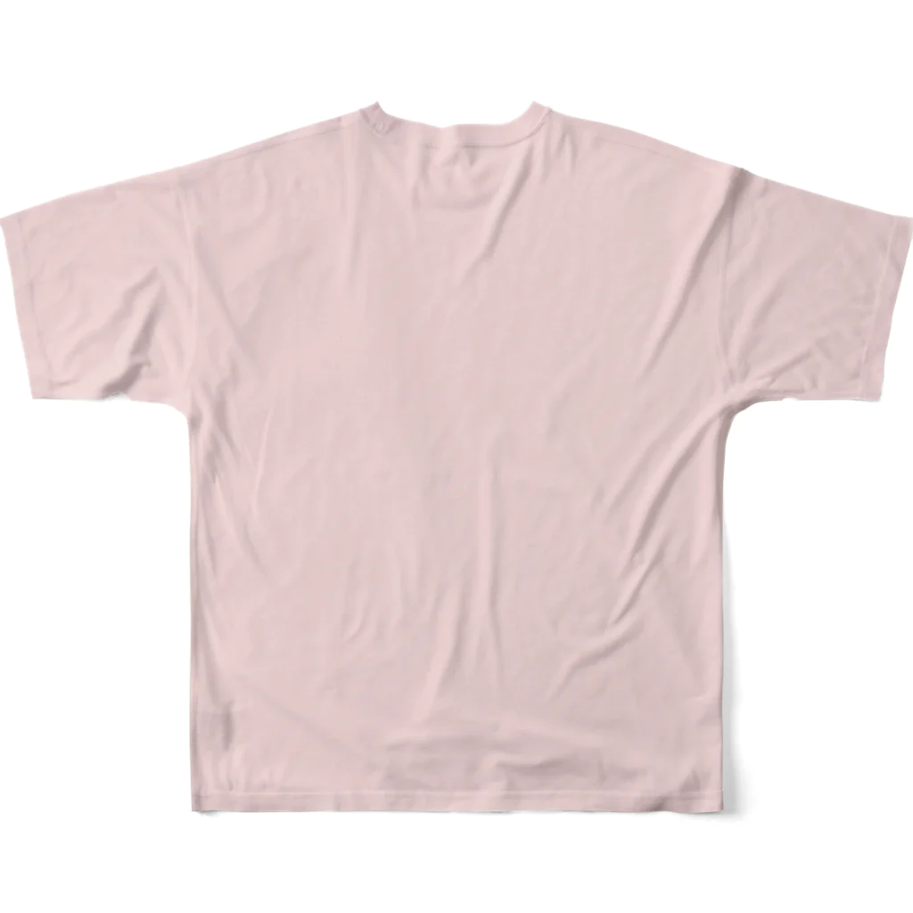 KEDAMONO Lab.のむくみちゃんPINK フルグラフィックTシャツの背面