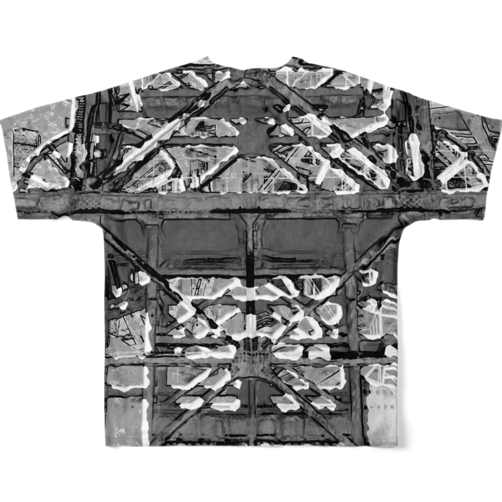 カニデザインのPsychedelic Shaft フルグラフィックTシャツの背面