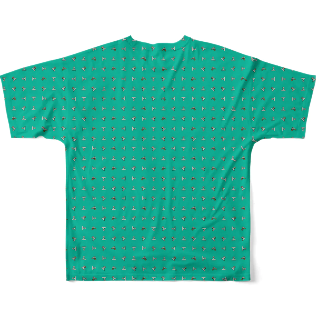 38　サンパチの目玉クリップ　ターコイズA All-Over Print T-Shirt :back