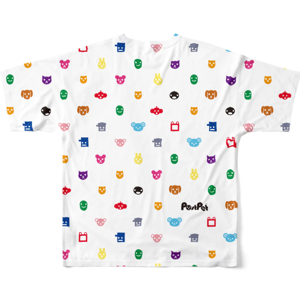 PostPet Official Shopのにじいろあいこんず All-Over Print T-Shirt :back