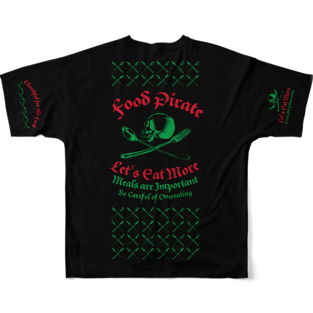 LONESOME TYPE ススのFood Pirate Crew（Captain） フルグラフィックTシャツの背面