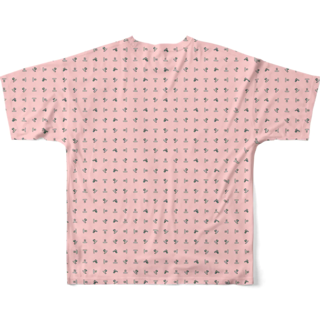 38　サンパチの目玉クリップ　ピンクA All-Over Print T-Shirt :back