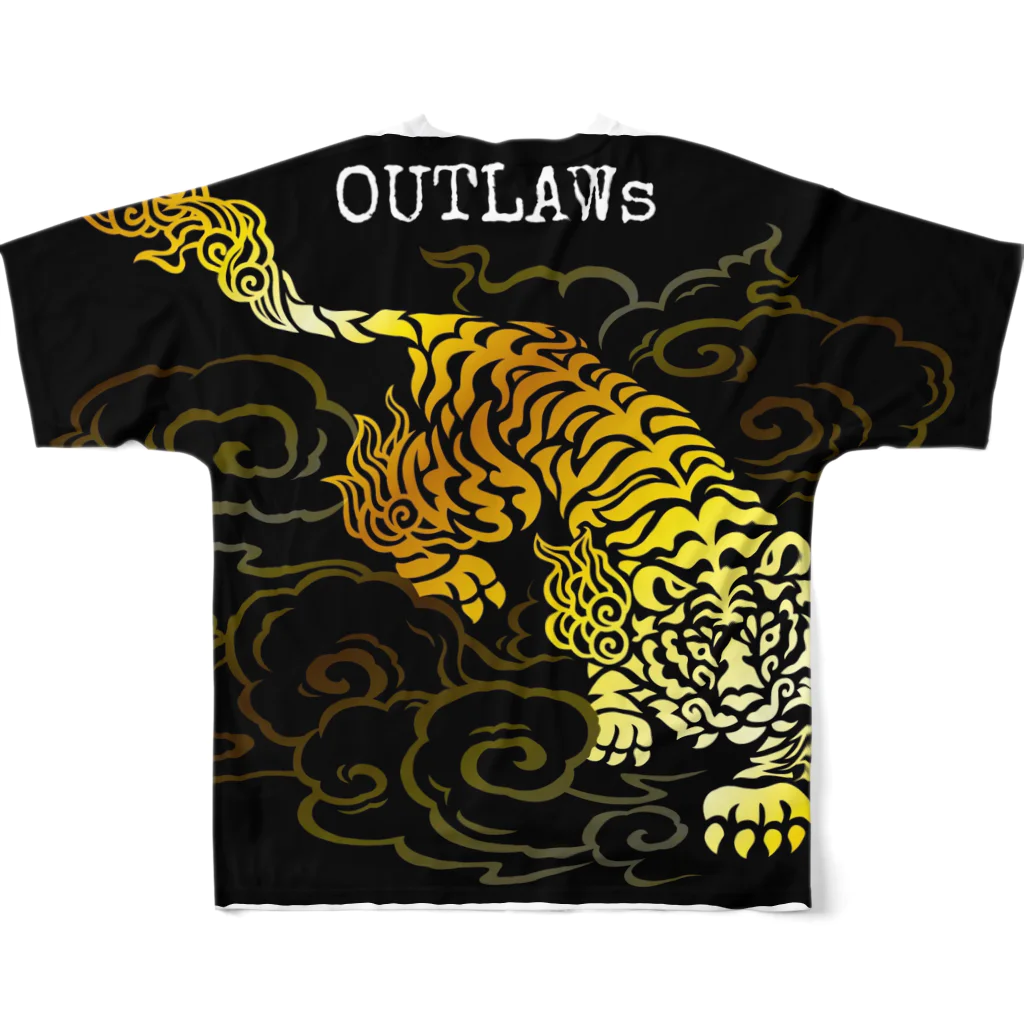 OUTLAWSのOUTLAWs男道 フルグラフィックTシャツの背面