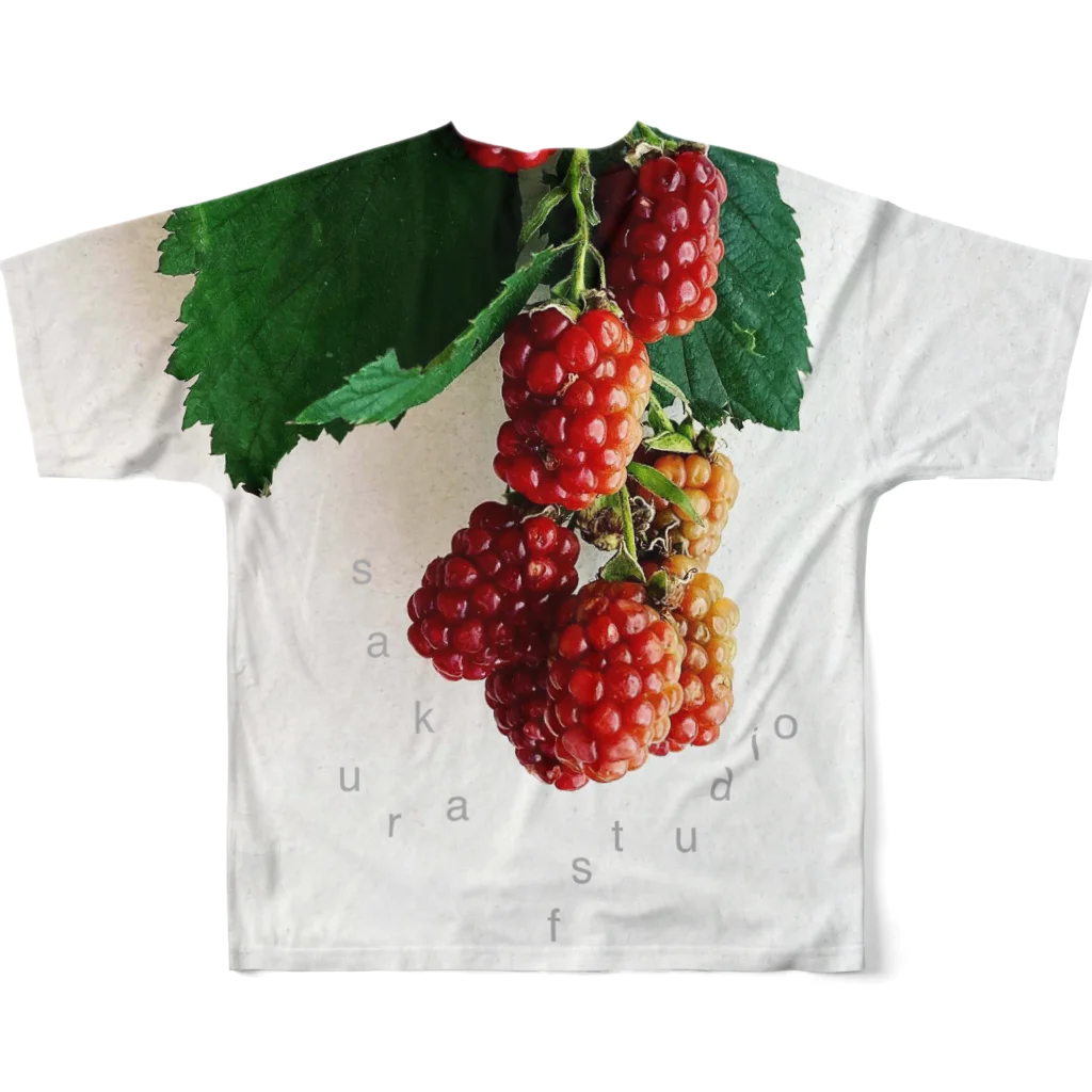 sakura f studioのBlackberry  フルグラフィックTシャツの背面