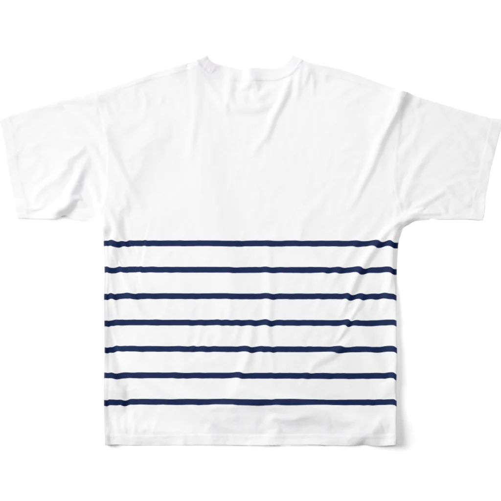 ゴンのマリンボーダー All-Over Print T-Shirt :back