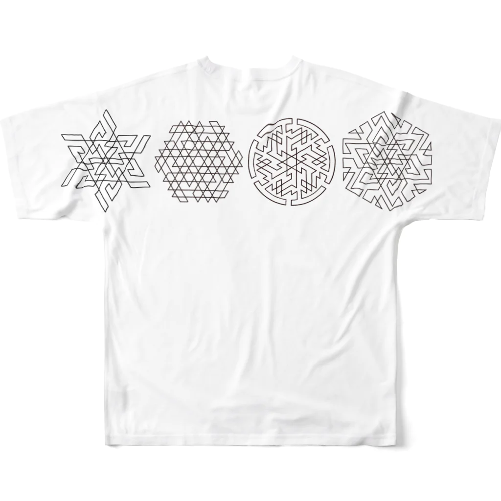 KLMI_CollectionのLoop Combo Horizontal All-Over Print T-Shirt :back