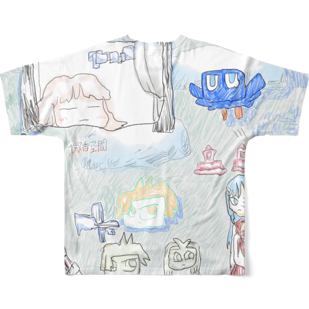 FUKUSHICHIHIROのテンプル All-Over Print T-Shirt :back