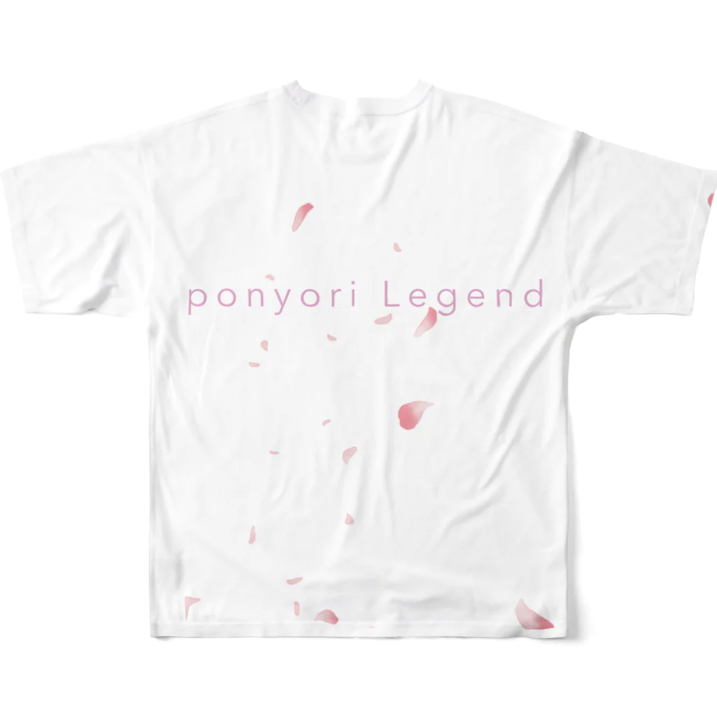 ponyoriの悪役令嬢に転生しちゃったおじさんのかわいいフルグラフィックＴシャツ フルグラフィックTシャツの背面