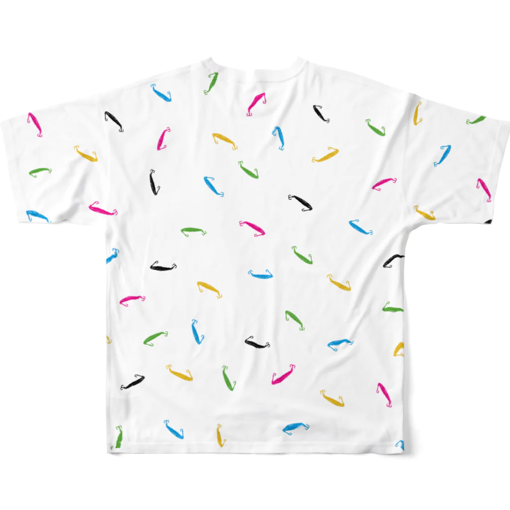 つりワゴンの誘惑メタルジグ（ホワイト） All-Over Print T-Shirt :back