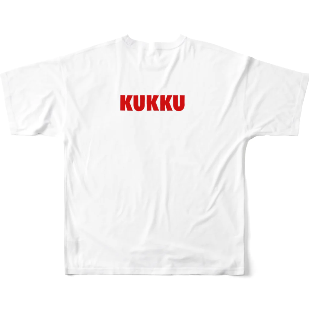 KUKKUの脳みそワシ掴み フルグラフィックTシャツの背面