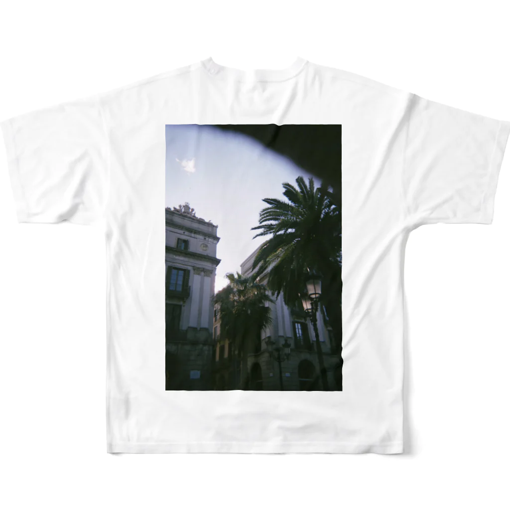 Adrenaline  Paradiseの2020Barcelona sleepy eyes フルグラフィックTシャツの背面