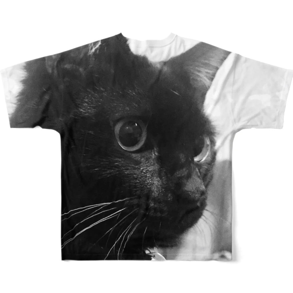 Neko-Shika-KatanのHandsome silver tabby cat  All-Over Print T-Shirt :back