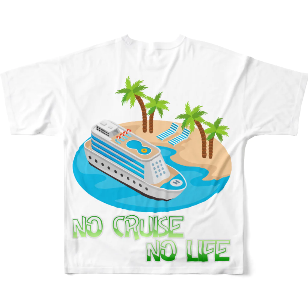 NO CRUISE NO LIFEのCruise Island フルグラフィックTシャツの背面