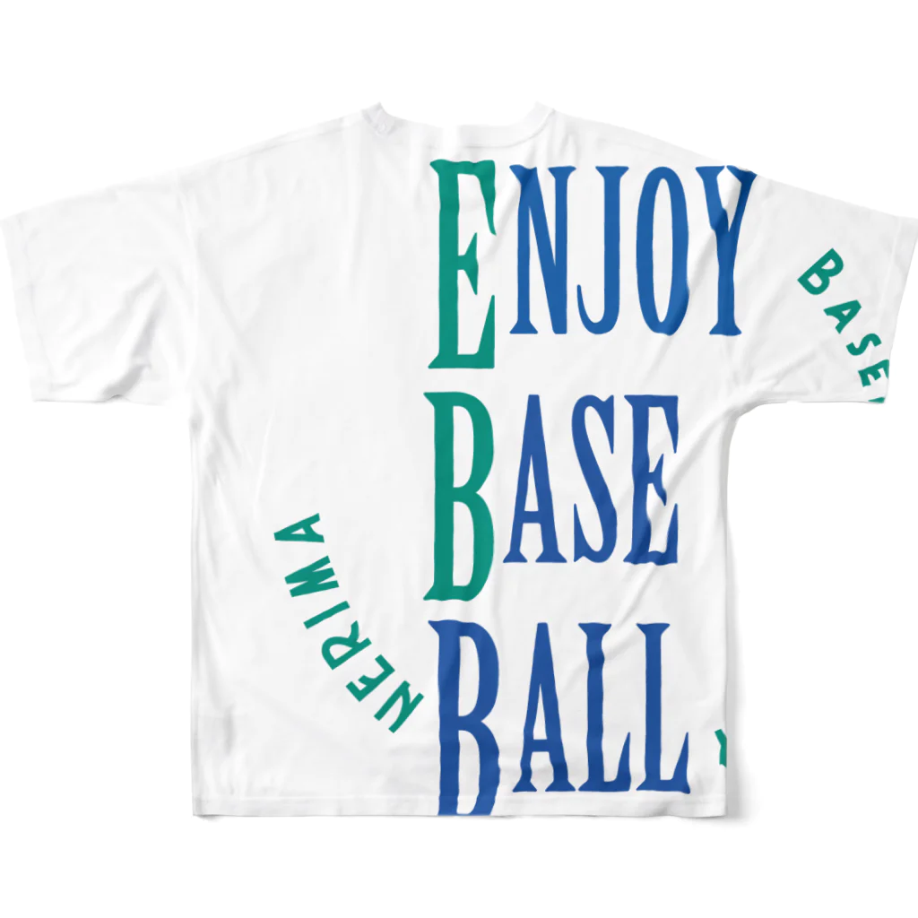 エンジョイベースボール by Heartmanのエンジョイベースボール EBB All-Over Print T-Shirt :back