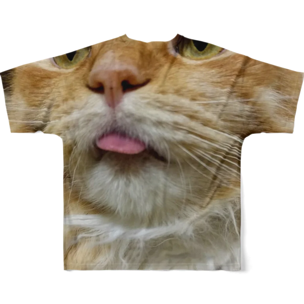 テレンスリーの超限定・猫ペロリンチョ フルグラフィックTシャツの背面