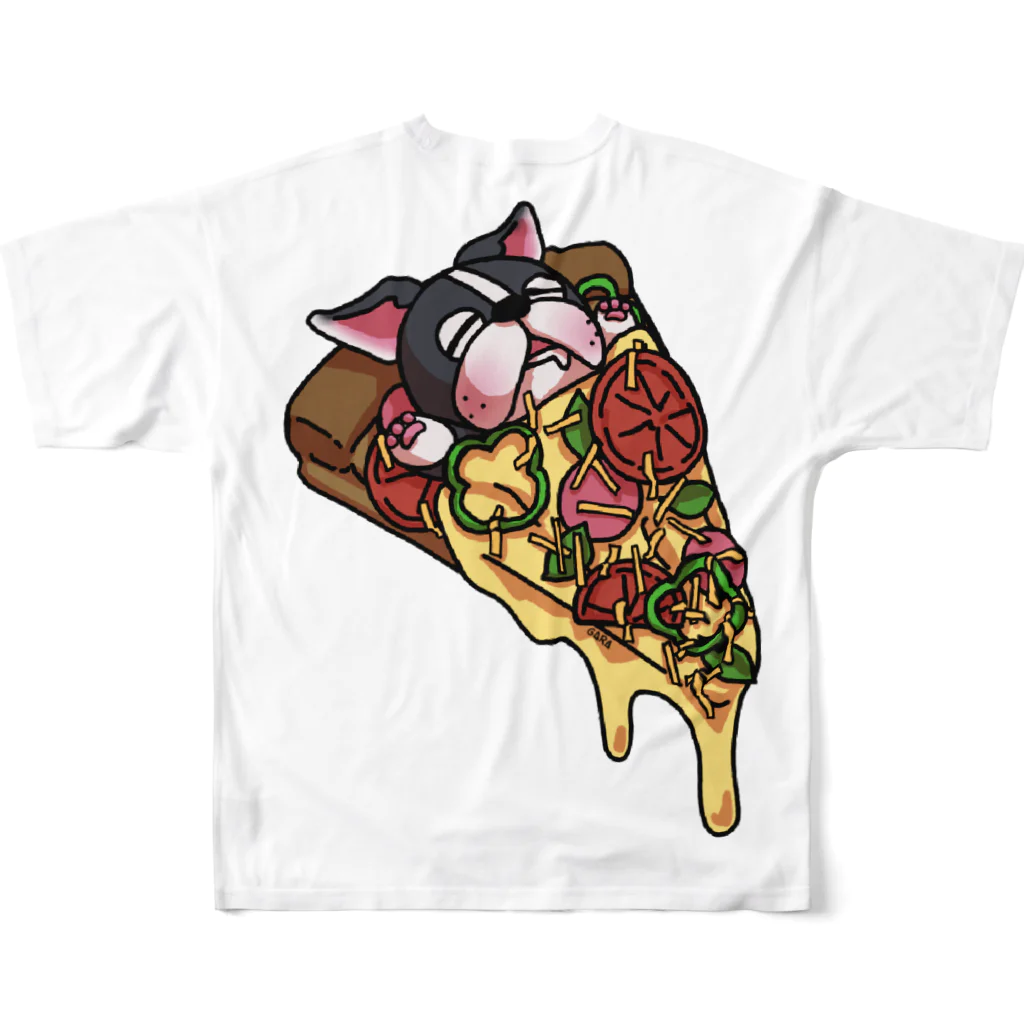 出雲がらのおいしいボステリpizza フルグラフィックTシャツの背面