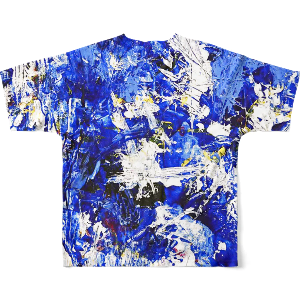 Takeo_HiraoのHirao_Blue_02 フルグラフィックTシャツの背面