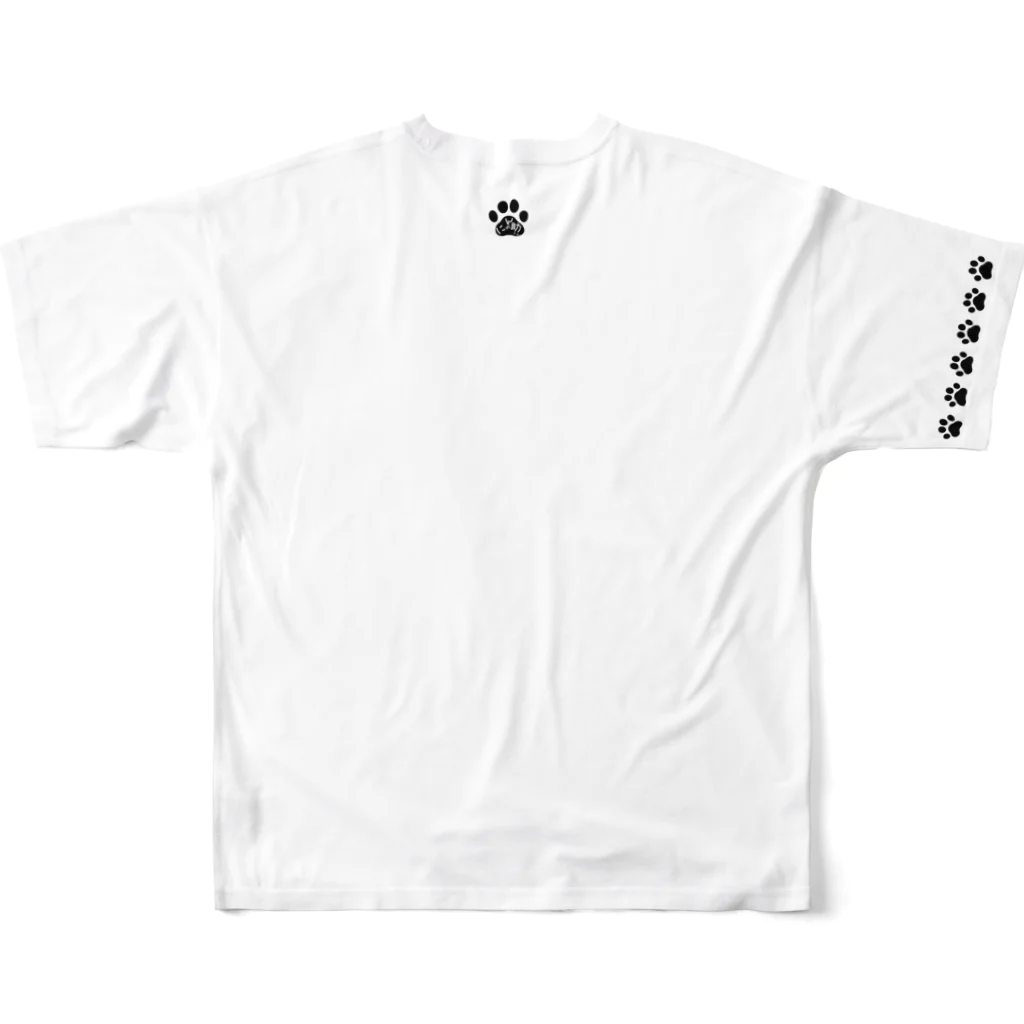 にゃん助さんのもののにゃフラーTシャツ All-Over Print T-Shirt :back