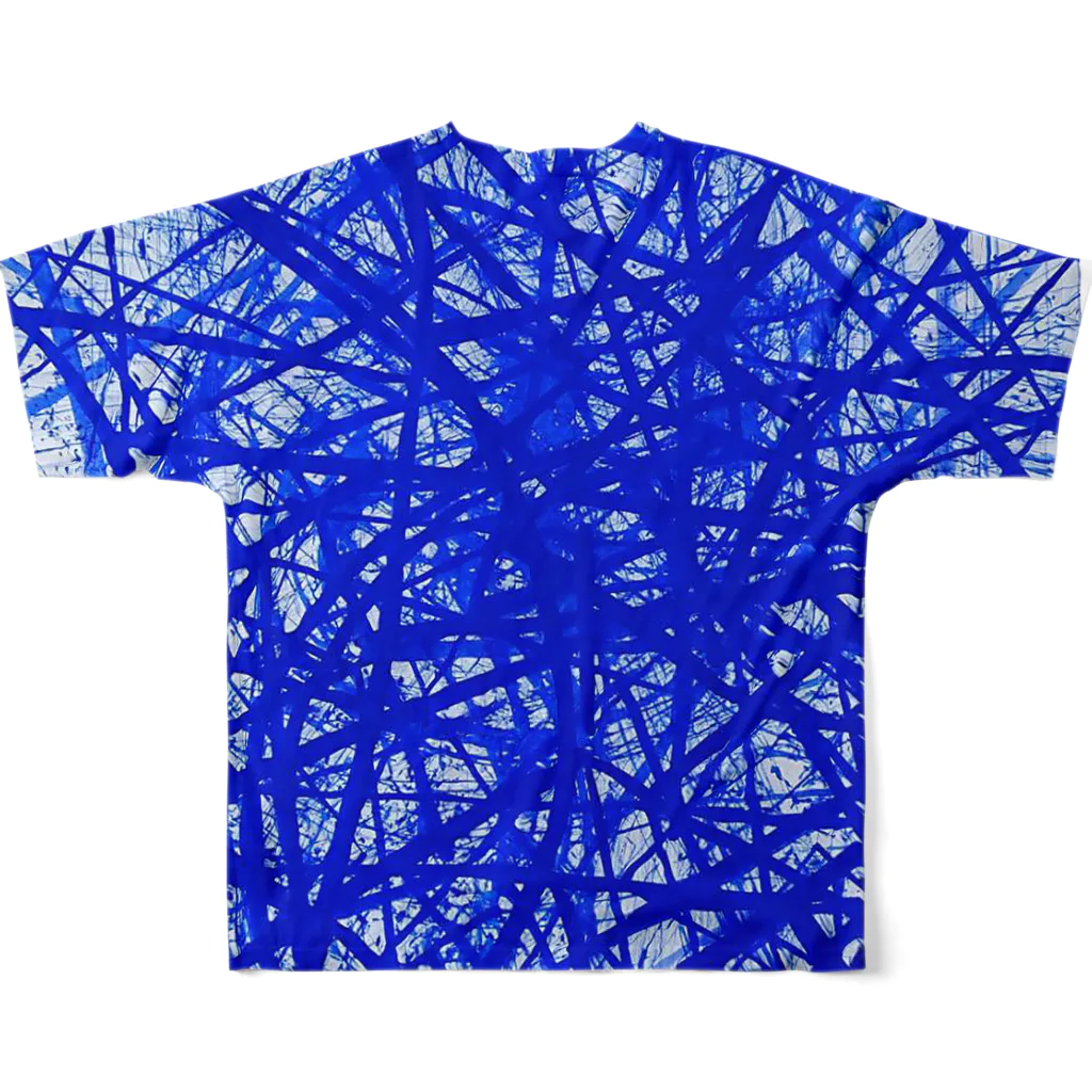 Takeo_HiraoのHirao_Blue_03 フルグラフィックTシャツの背面