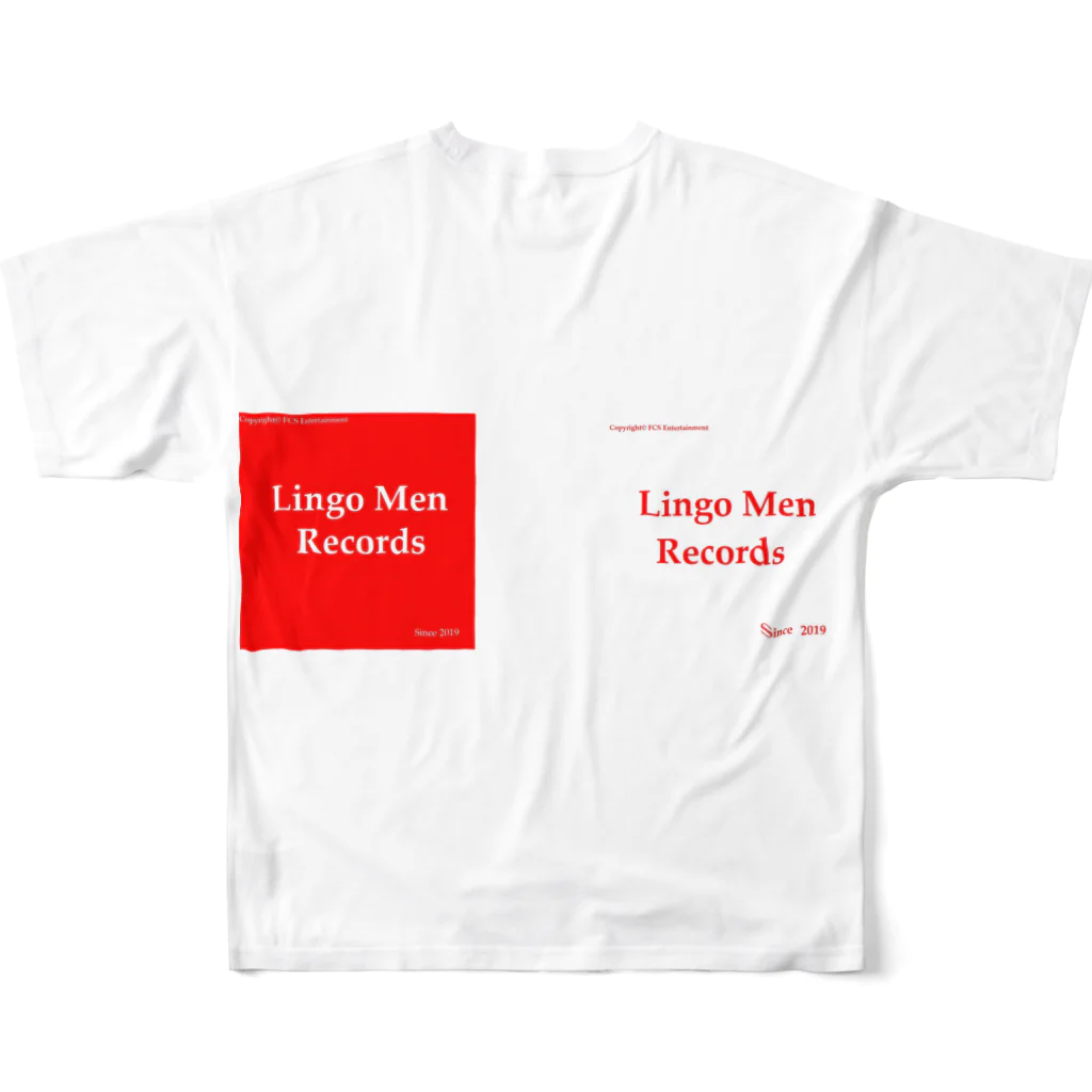 FCS Entertainmentの#Lingo_Men_Records All-Over Print T-Shirt :back