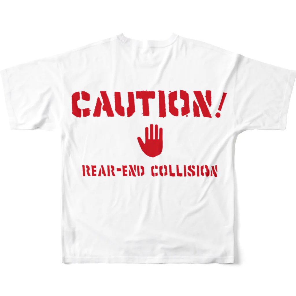 alt_203のCAUTION フルグラフィックTシャツの背面