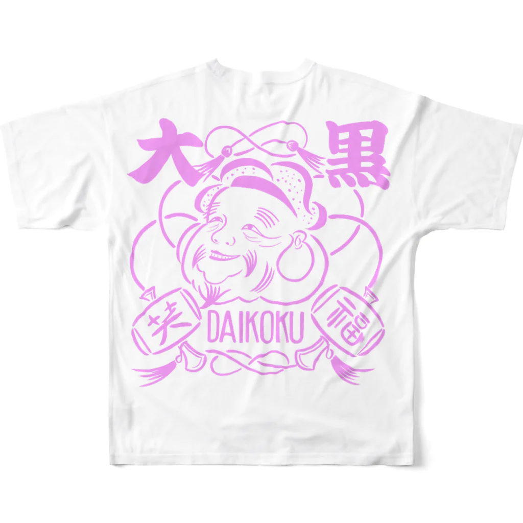 Paint Thankyouの開運Tシャツ　DAIKOKU All-Over Print T-Shirt :back