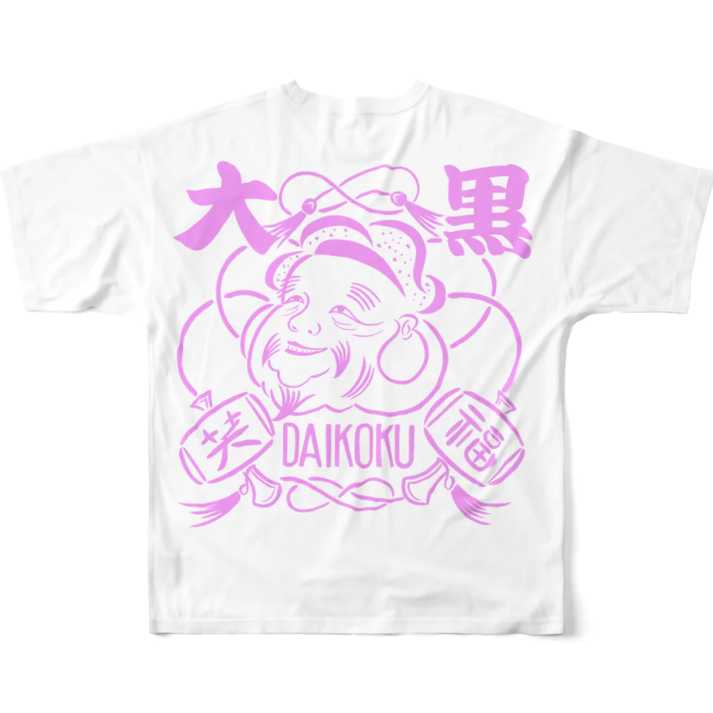 Paint Thankyouの開運Tシャツ　DAIKOKU フルグラフィックTシャツの背面