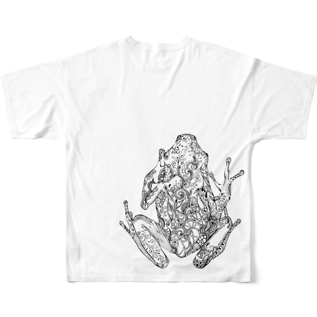 MUKEのカエル All-Over Print T-Shirt :back