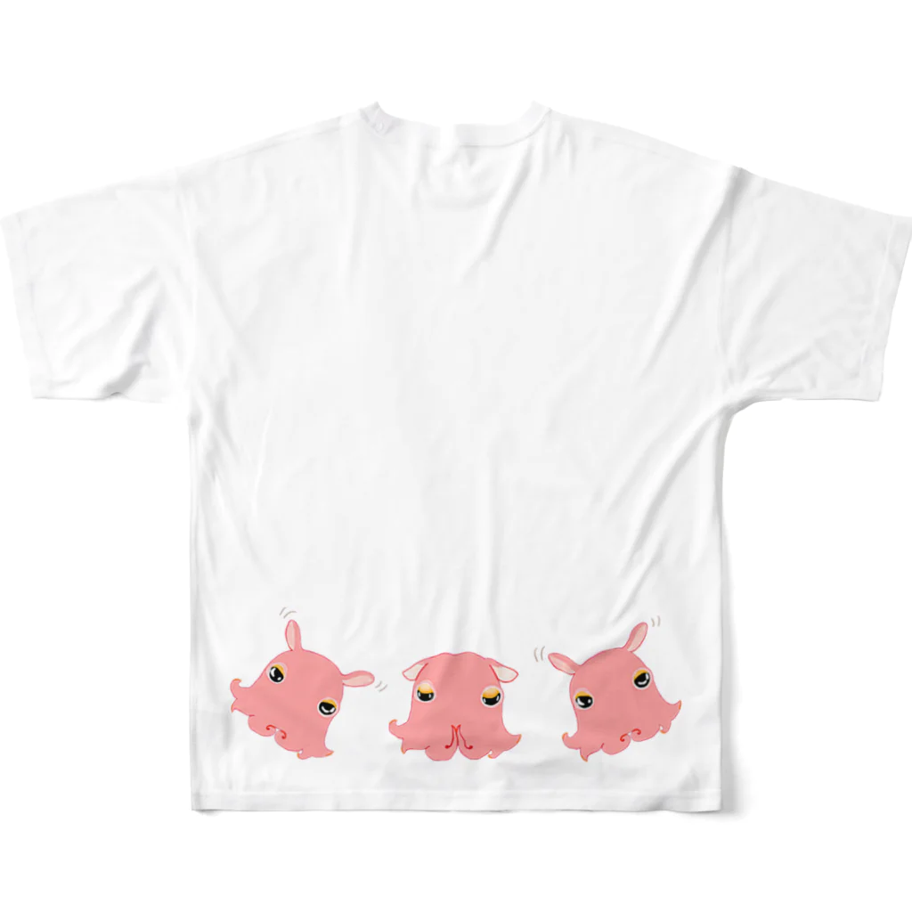 LalaHangeulのめんだこさん　トリオ All-Over Print T-Shirt :back