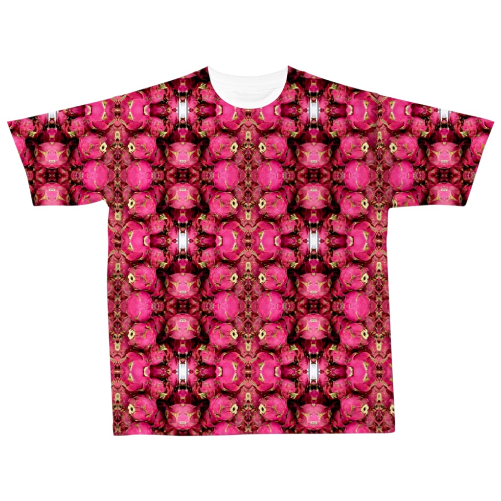 リアル悪魔の実 ドラゴンフルーツ 旅と 日記と 総柄 Life Of のフルグラフィックtシャツ通販 Suzuri スズリ