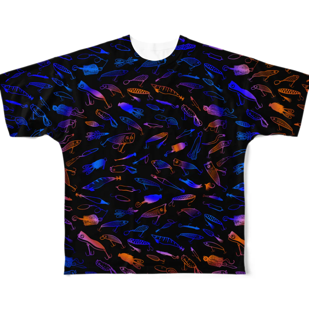 猫と釣り人のLURE_3K_3_FGT All-Over Print T-Shirt